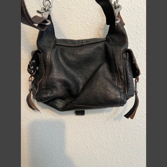 Free People We The Free Baby Leigh Distressed Tote Bag in Aged Graphite - Picture 7 of 11